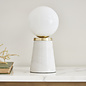 Dot - Mid Century Marble & Opal Globe Table Lamp