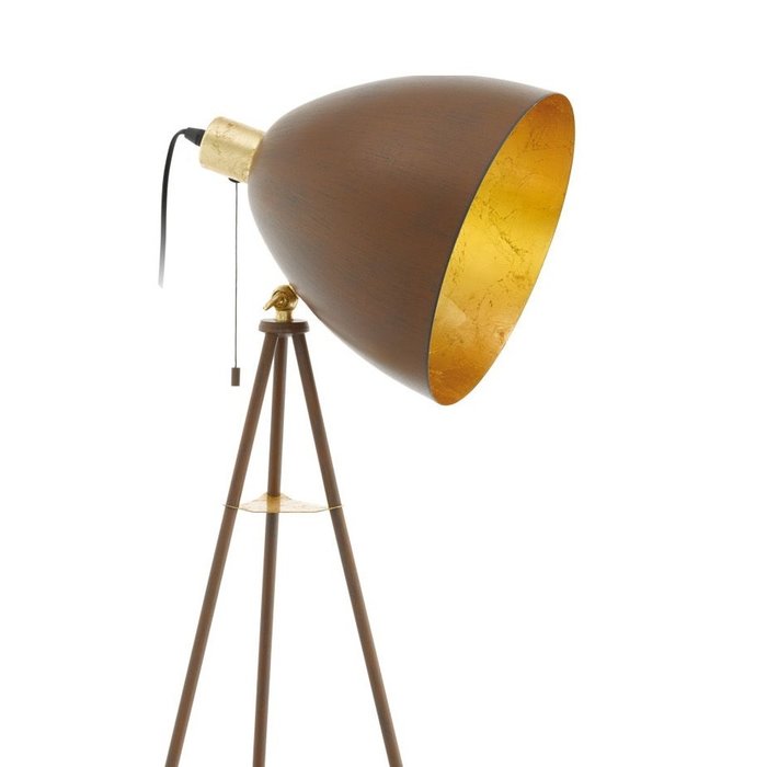 Cheshire - Gold & Rust Tripod Floor Lamp