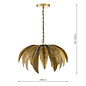 Kara - Palm Tree Antique Gold Feature Pendant