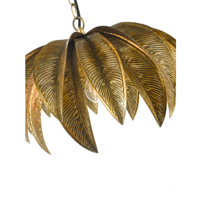 Kara - Palm Tree Antique Gold Feature Pendant