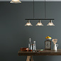 Bide - Industrial Bar Pendant Light - Prismatic Glass