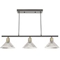 Bide - Industrial Bar Pendant Light - Prismatic Glass