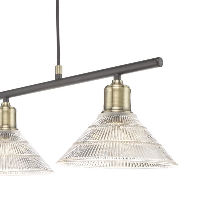 Bide - Industrial Bar Pendant Light - Prismatic Glass