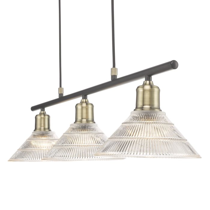 Bide - Industrial Bar Pendant Light - Prismatic Glass