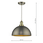 Grosvenor - Antiqued Vintage Domed Pendant