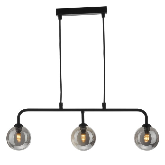 Faye - Modern 3 Light Smoked Bar Pendant