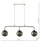 Faye - Modern 3 Light Chrome & Smoked Bar Pendant