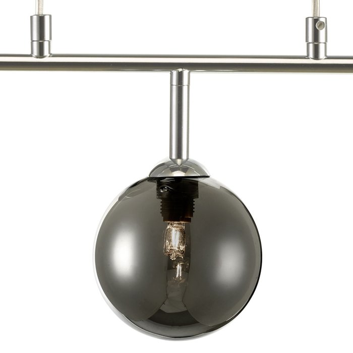 Faye - Modern 3 Light Chrome & Smoked Bar Pendant