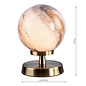 Luna - Planet Art Glass Touch Lamp - Antique Brass