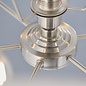 Townhouse - 6 Light Drum Chandelier - Natural Linen & Brushed Nickel