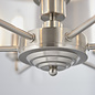 Townhouse - 6 Light Drum Chandelier - Natural Linen & Brushed Nickel