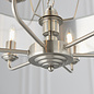 Townhouse - 6 Light Drum Chandelier - Duck Egg Linen & Brushed Chrome