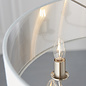 Townhouse - 6 Light Drum Chandelier - Duck Egg Linen & Brushed Chrome