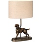 Oscar - Bronze Patina Dog Statuette Table Lamp