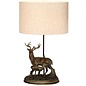 Stag - Bronze Patina Deer Table Lamp