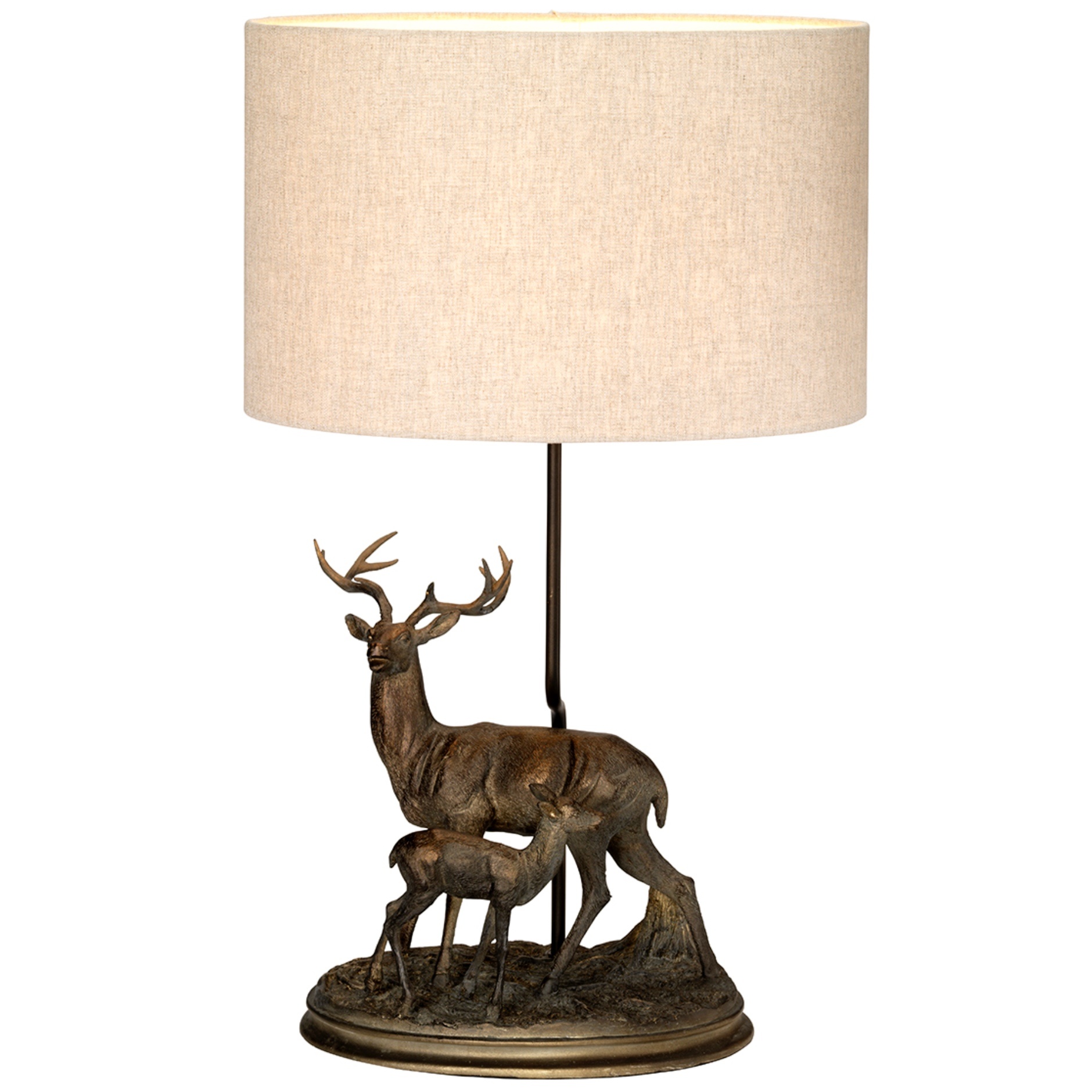 Stag - Bronze Patina Deer Table Lamp - Lightbox