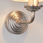 Townhouse - Single Wall Light - Natural Linen & Brushed Chrome