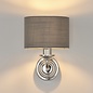 Townhouse - Single Wall Light - Charcoal Linen & Bright Nickel