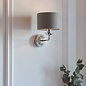 Townhouse - Single Wall Light - Charcoal Linen & Bright Nickel