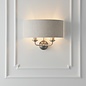 Townhouse - Twin Chandelier Wall Light - Natural Linen & Brushed Chrome