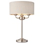 Townhouse - Chandelier Table Lamp - Natural Linen & Brushed Chrome