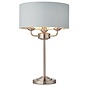 Townhouse - Chandelier Table Lamp - Duck Egg Linen & Brushed Chrome