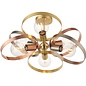 Hoop - Brushed Copper, Brass, Nickel Semi-Flush Feature Light