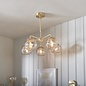 Ripple - Amber Glass Modern Classic 5 Light Ceiling Light