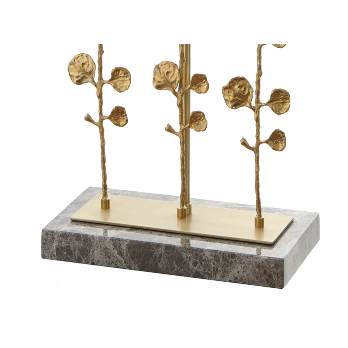 Eucalyptus - Large Solid Brass Leaf Table Lamp