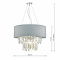 Hailey - Modern Art Deco Tiered Crystal Drum Statement Light