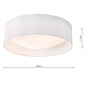 Nusa  - Flush Ivory Faux Silk Drum Ceiling Light