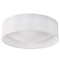 Nusa  - Flush Ivory Faux Silk Drum Ceiling Light