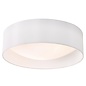 Nusa  - Flush Ivory Faux Silk Drum Ceiling Light