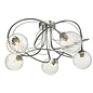 Ottawa -  5 Light Semi Flush Glass Fitting - Polished Chrome