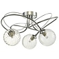 Ottawa -  3 Light Semi Flush Glass Fitting - Polished Chrome