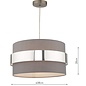 Sash - Modern Grey & Chrome Easy Fit Shade