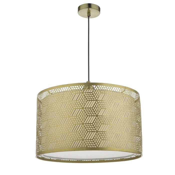 Munro  - Geometric Gold Drum Easy Fit Shade