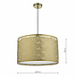 Munro  - Geometric Gold Drum Easy Fit Shade