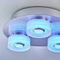 Olympia - 3 Light Modern Colour Changing  LED Bathroom Flush Ceiling Light