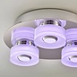 Olympia - 3 Light Modern Colour Changing  LED Bathroom Flush Ceiling Light