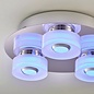 Olympia - 3 Light Modern Colour Changing  LED Bathroom Flush Ceiling Light