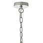 Zudo - Ribbed Glass Globe Ceiling Pendant - Satin Nickel