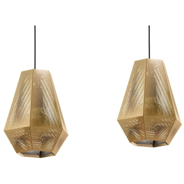 Sketch - Pierced Brass Designer Bar 3 Light Pendant