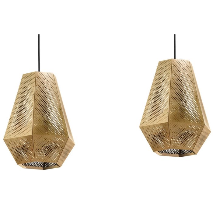 Sketch - Pierced Brass Designer Bar 3 Light Pendant