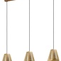 Sketch - Pierced Brass Designer Bar 3 Light Pendant