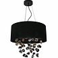 Meteorite  - Black Drum & Organic Glass Feature Ceiling Light