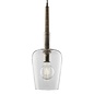 Bell - Glass Pendant Light with Whitewash Wood