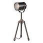 Jacob - Mid Century Studio Pipe Tripod Table Lamp - Antique Silver & Copper