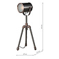 Jacob - Mid Century Studio Pipe Tripod Table Lamp - Antique Silver & Copper