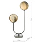 Marble - Planet Art Glass Table Lamp - Polished Chrome